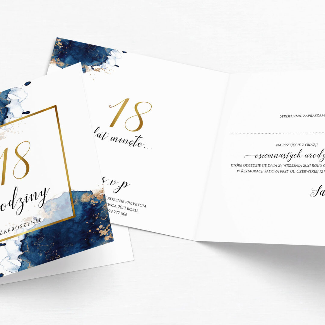 Zaproszenie na osiemnastke glamour