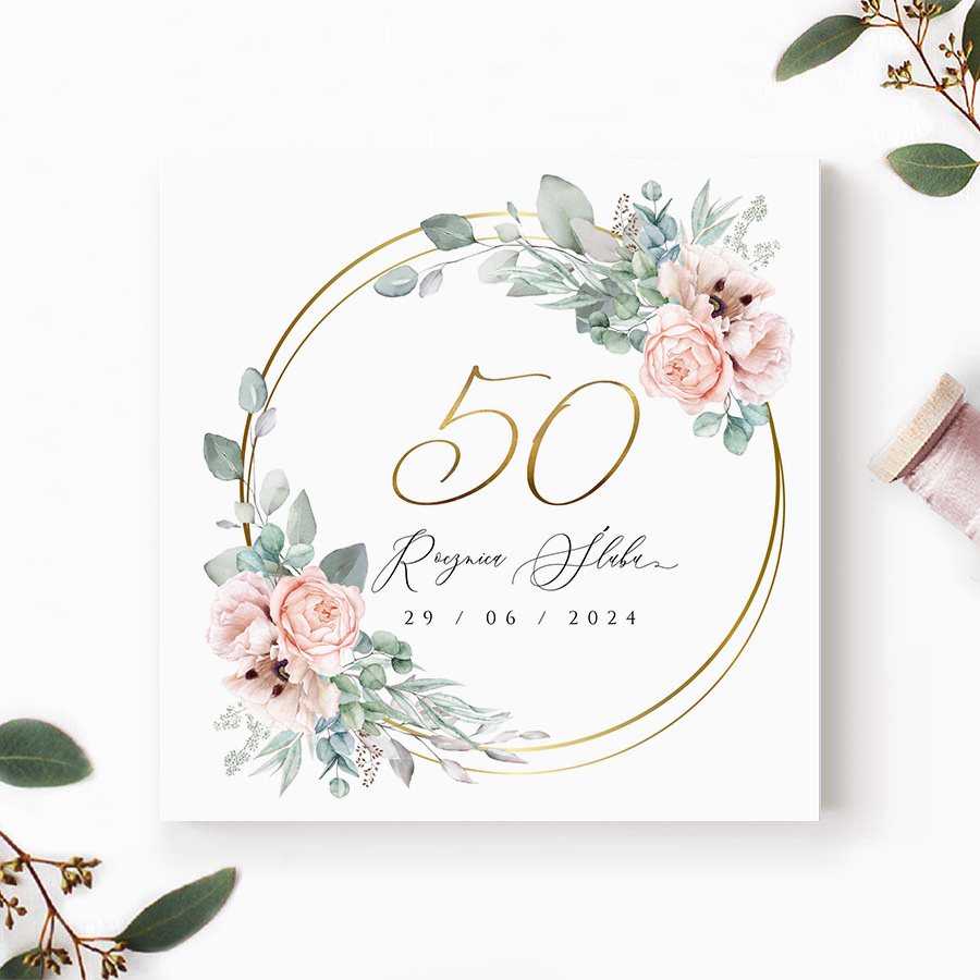 Zaproszenie na 50 rocznicę ślubu TG1