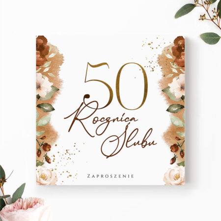 Zaproszenie na 50 rocznicę ślubu