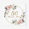 Zaproszenie na 50. rocznicę ślubu – pastelowe piwonie