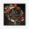 Zaproszenie na 50. rocznicę ślubu z kwiatami na czarnym tle