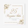 Zaproszenie na rocznicę ślubu ze złotymi elementami