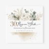 Eleganckie zaproszenie z motywem kwiatów na rocznicę ślubu