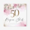 Zaproszenie na 50 Rocznicę Ślubu - róż
