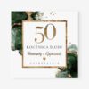Zaproszenie na 50 rocznice slubu zieleń glamour