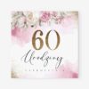 Zaproszenie na 60 z motywem kwiatowym RT109-18