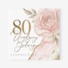 Zaproszenie na 80 z różą