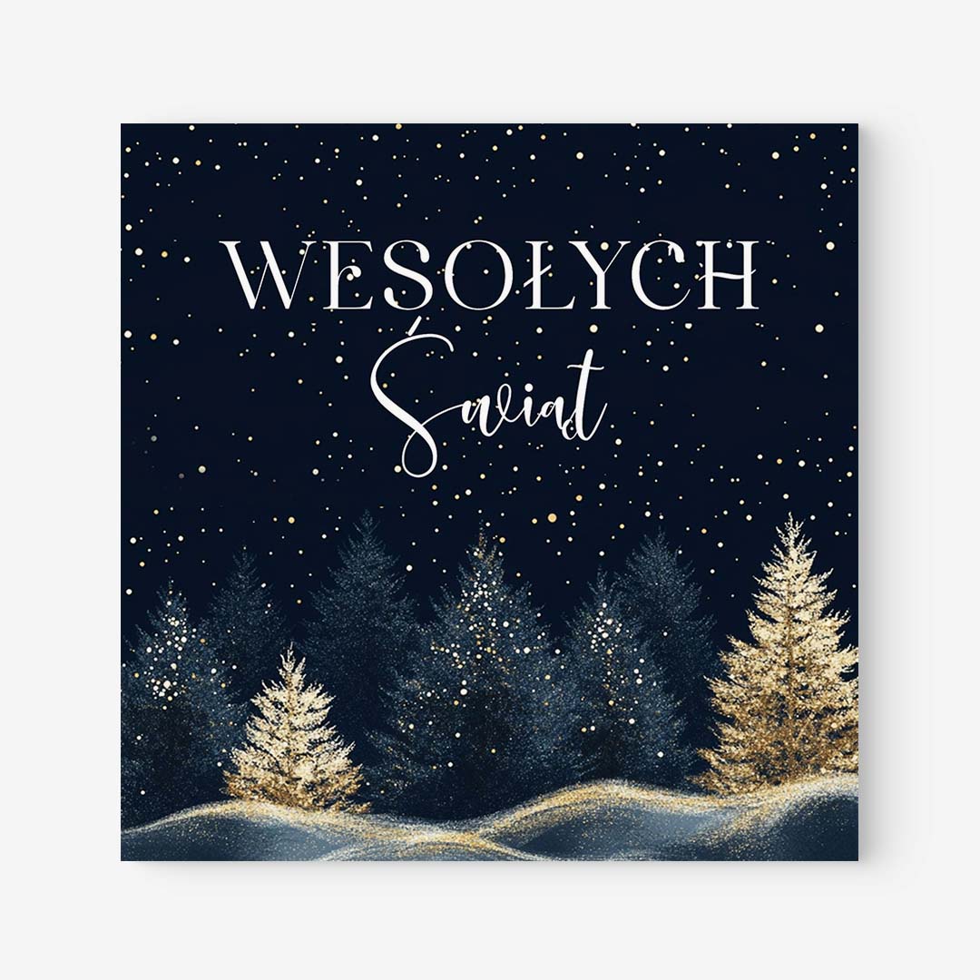 Biznesowe Kartki Świąteczne z logo - Forest Shadow