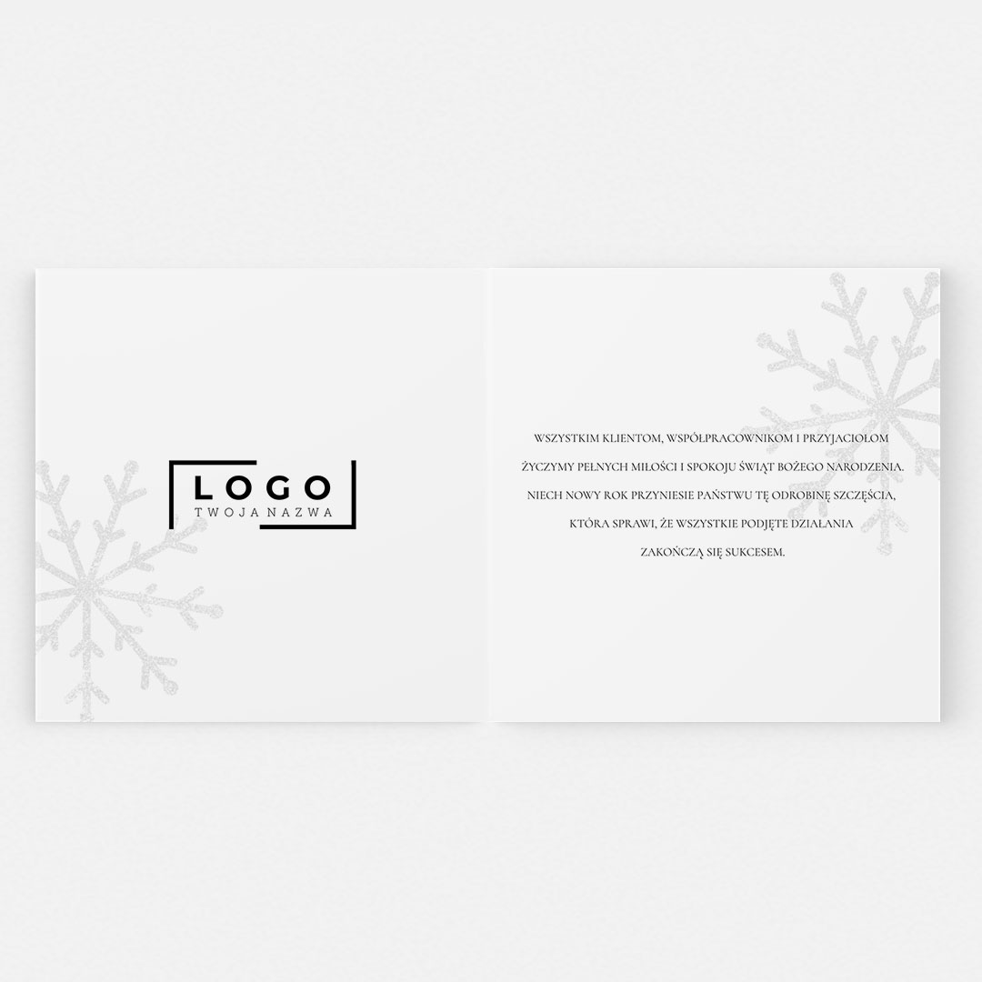 Granatowa kartka ze złotą choinką