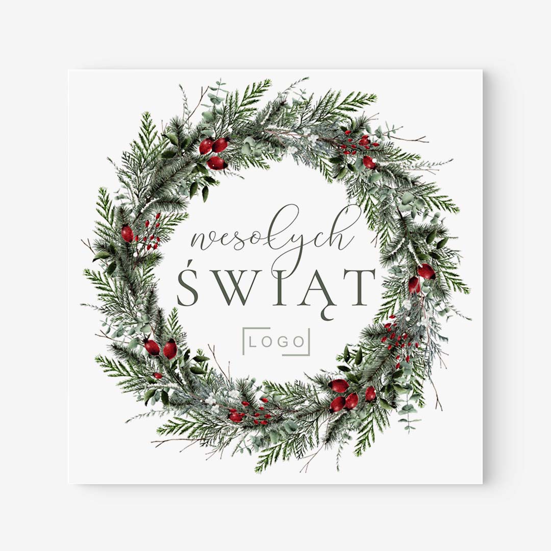 Kartki Świąteczne z nadrukiem logo - Solvith