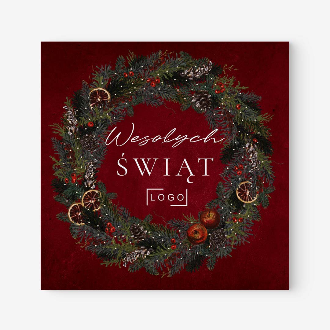 Kartki Świąteczne z logo i życzeniami - Sorrivo