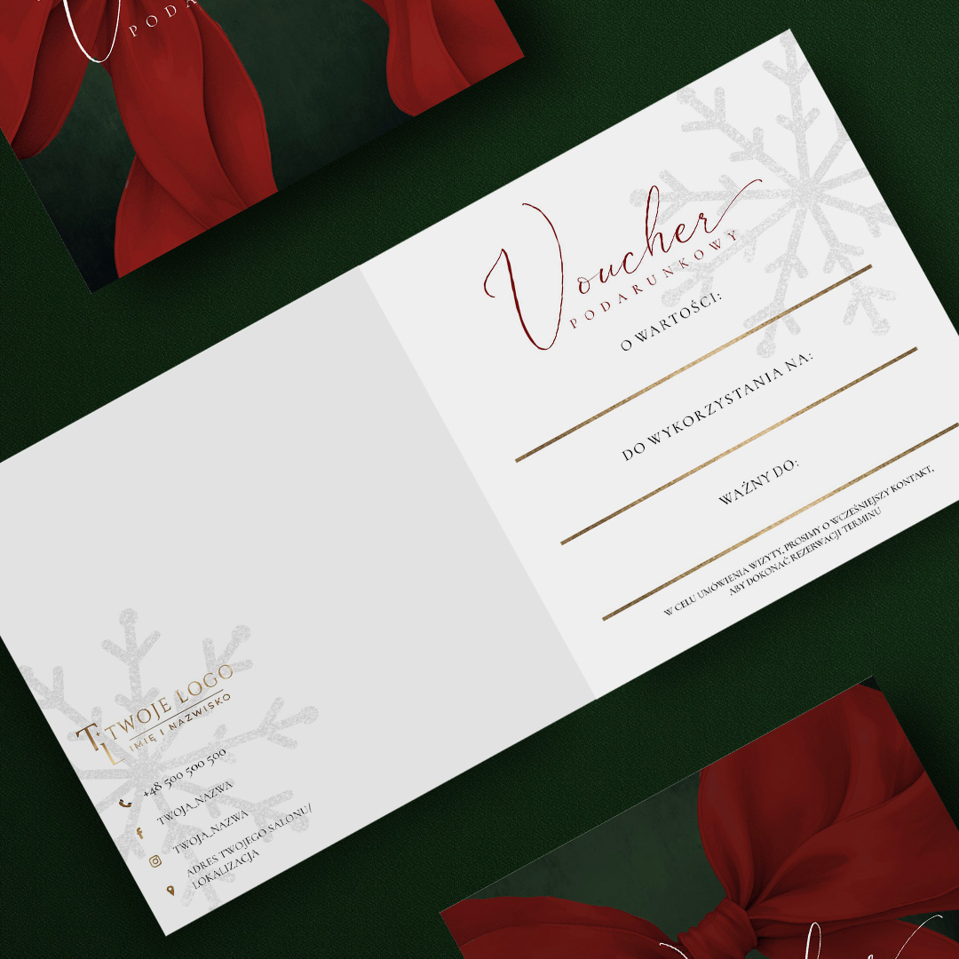 Świąteczne Vouchery Podarunkowe z logo - VCH527 - obrazek 2