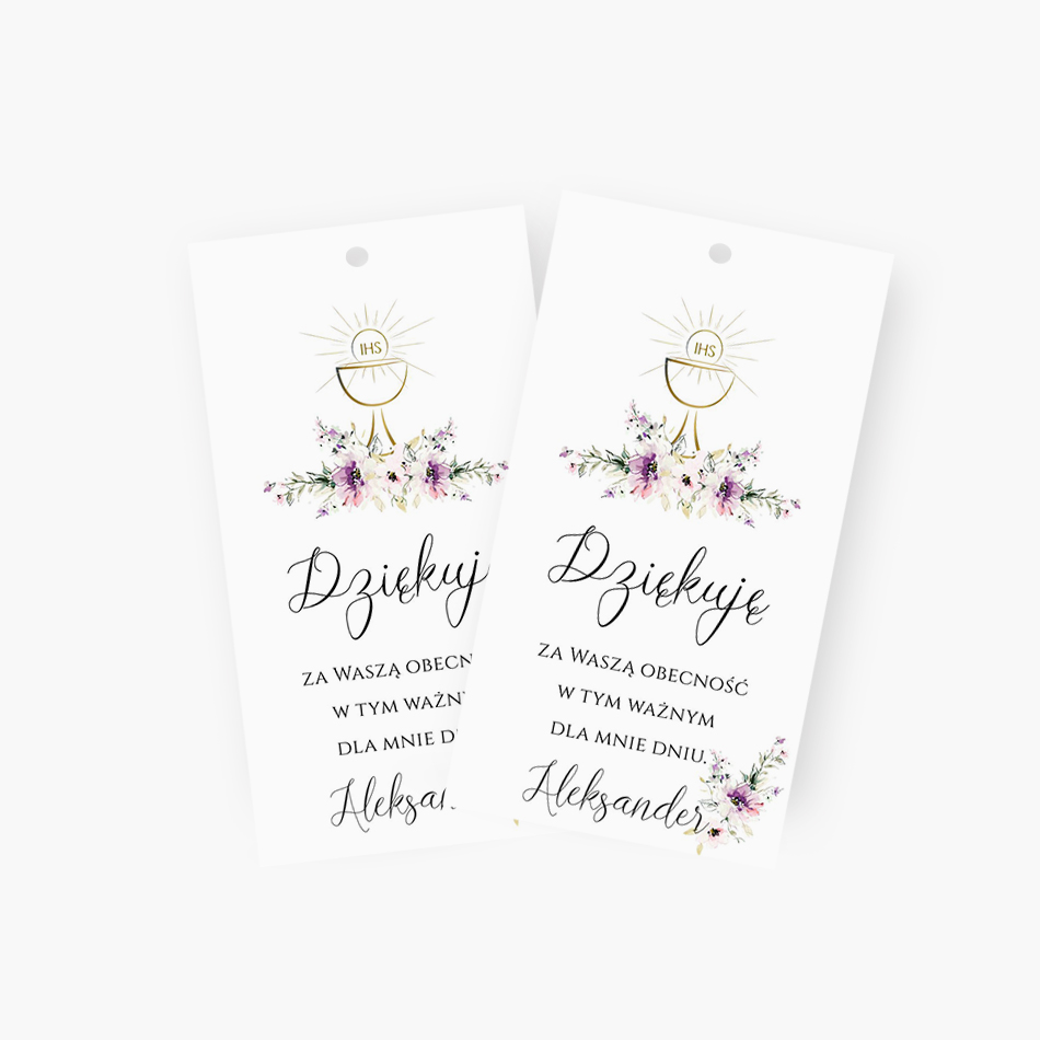 Zawieszki z podziękowaniem dla gości – D°747