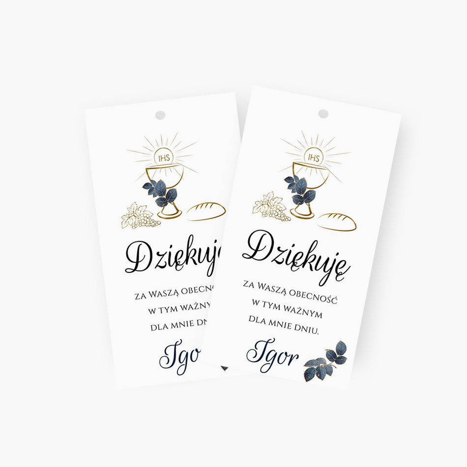 Zawieszki z podziękowaniem dla gości – D°748