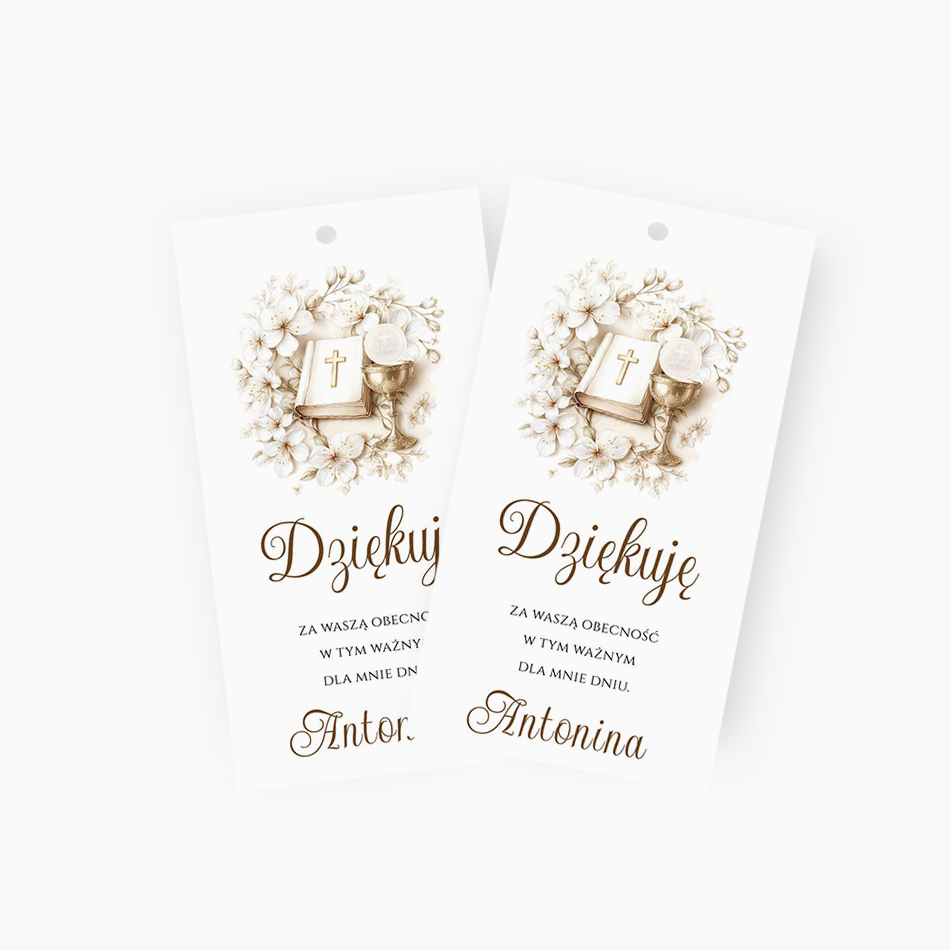 Zawieszki z podziękowaniem dla gości – D°705