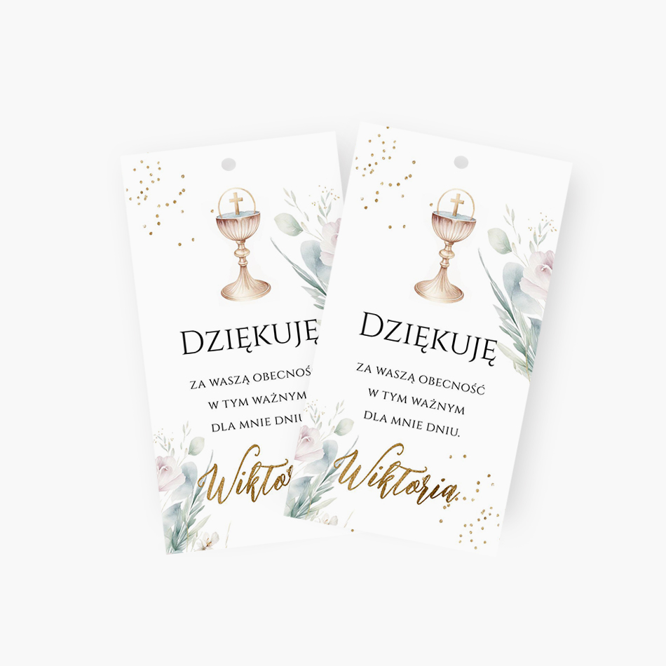 Zawieszki z podziękowaniem dla gości – D°725