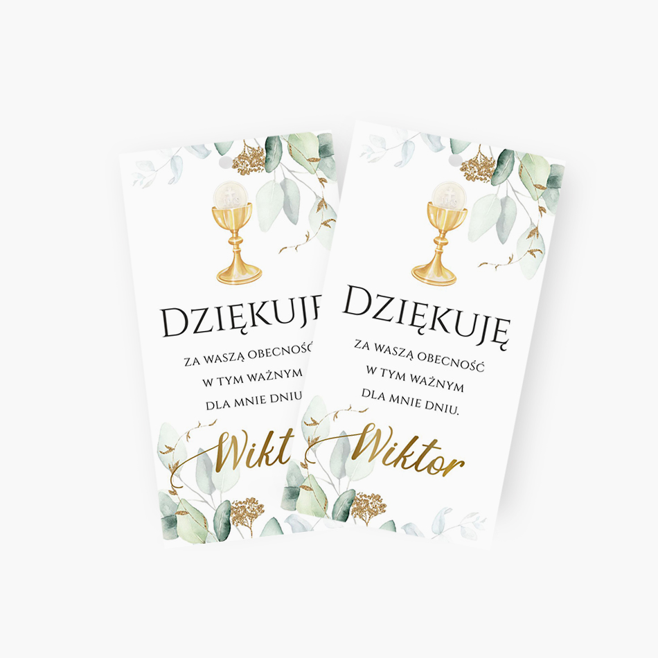 Zaproszenie na Pierwszą Komunię Świętą ze zdjęciem - BRT816 - obrazek 4