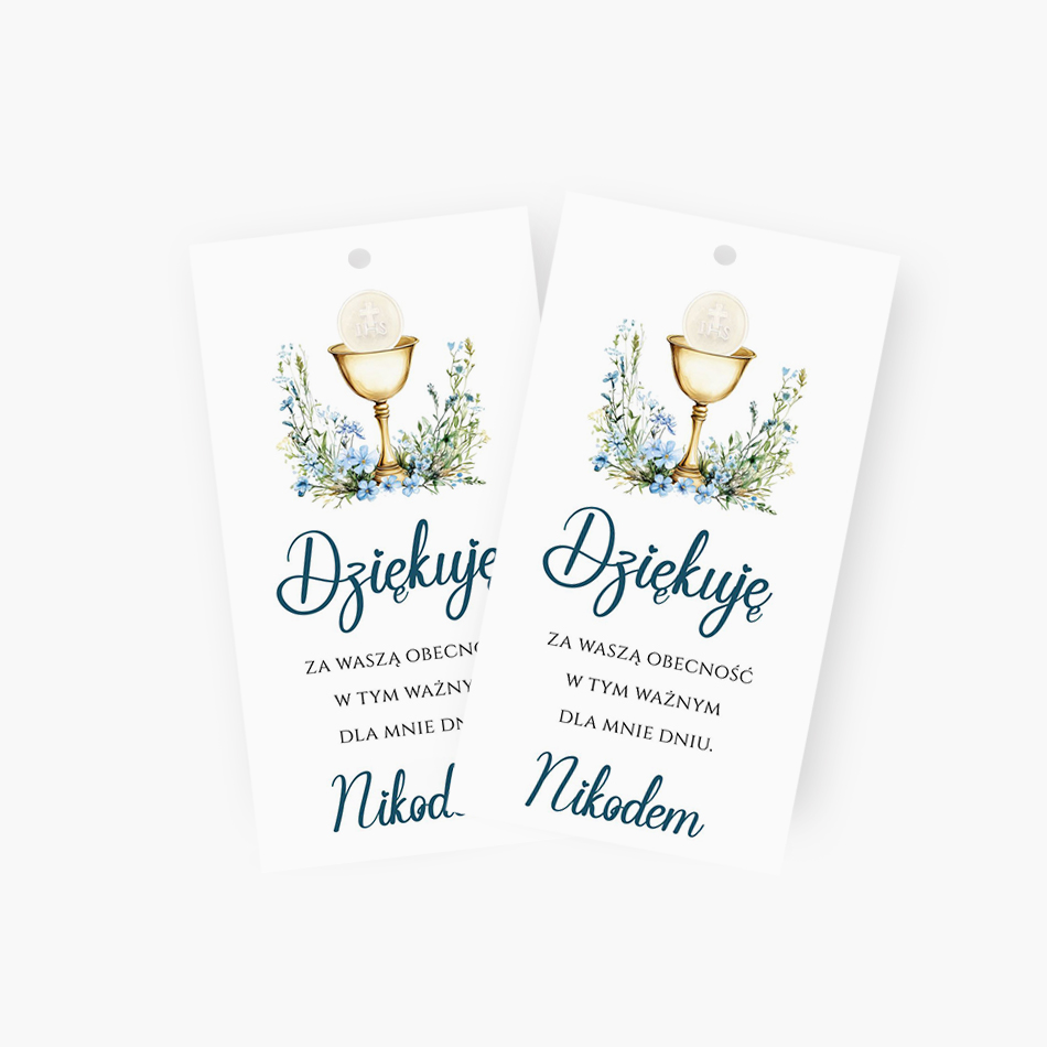 Zawieszki z podziękowaniem dla gości – D°732