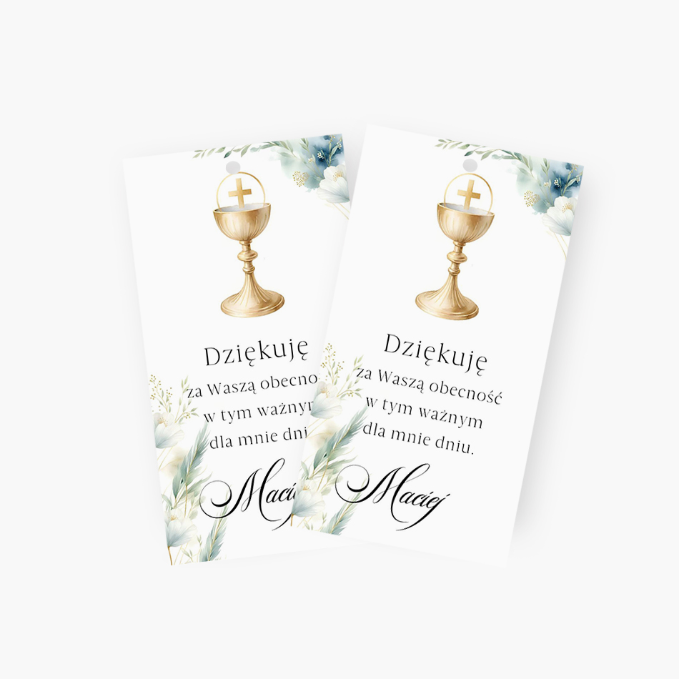 Zawieszki z podziękowaniem dla gości – D°733