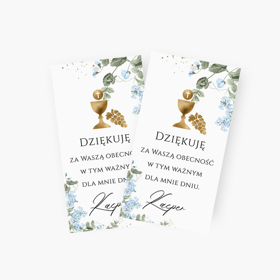 Zawieszki z podziękowaniem dla gości – D°734