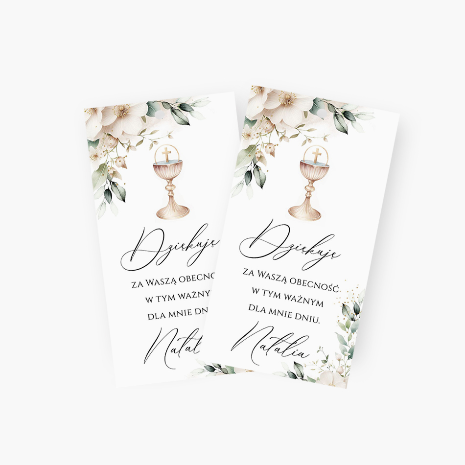 Zawieszki z podziękowaniem dla gości – D°735