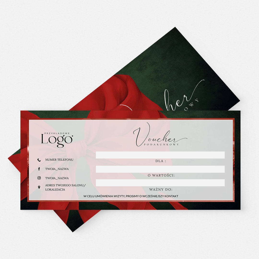 Alternative view of Świąteczny Voucher podarunkowy z logo - VCH528