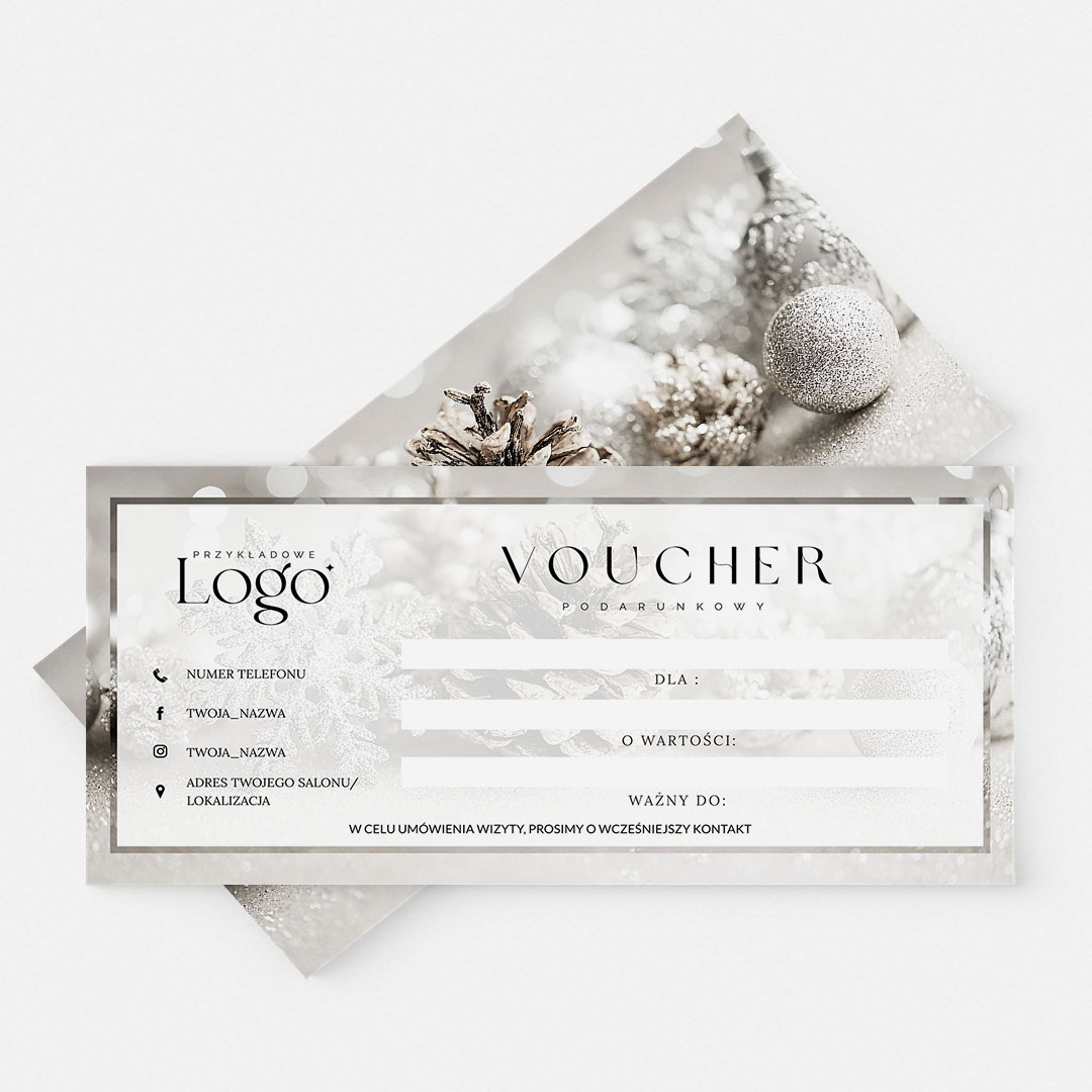 Alternative view of Świąteczny Voucher podarunkowy z logo - VCH542