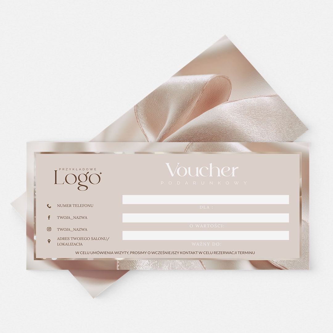 Alternative view of Elegancki Voucher podarunkowy z nadrukiem logo - VCH543