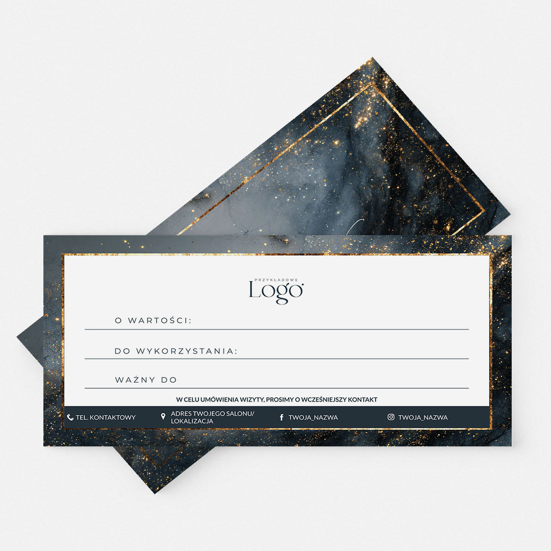 Alternative view of Elegancki Voucher podarunkowy z nadrukiem logo - VCH555