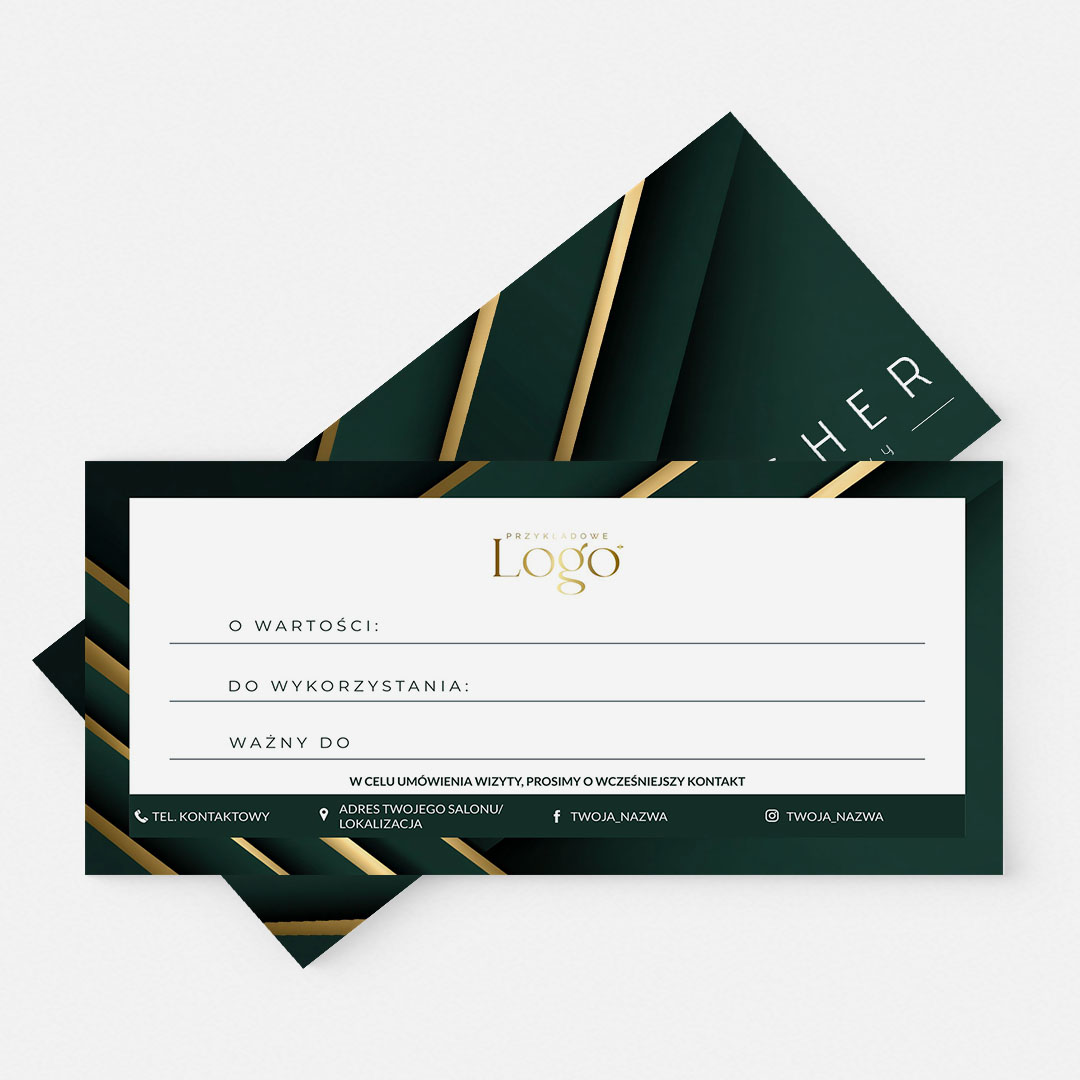 Alternative view of Elegancki Voucher podarunkowy z nadrukiem logo - VCH557