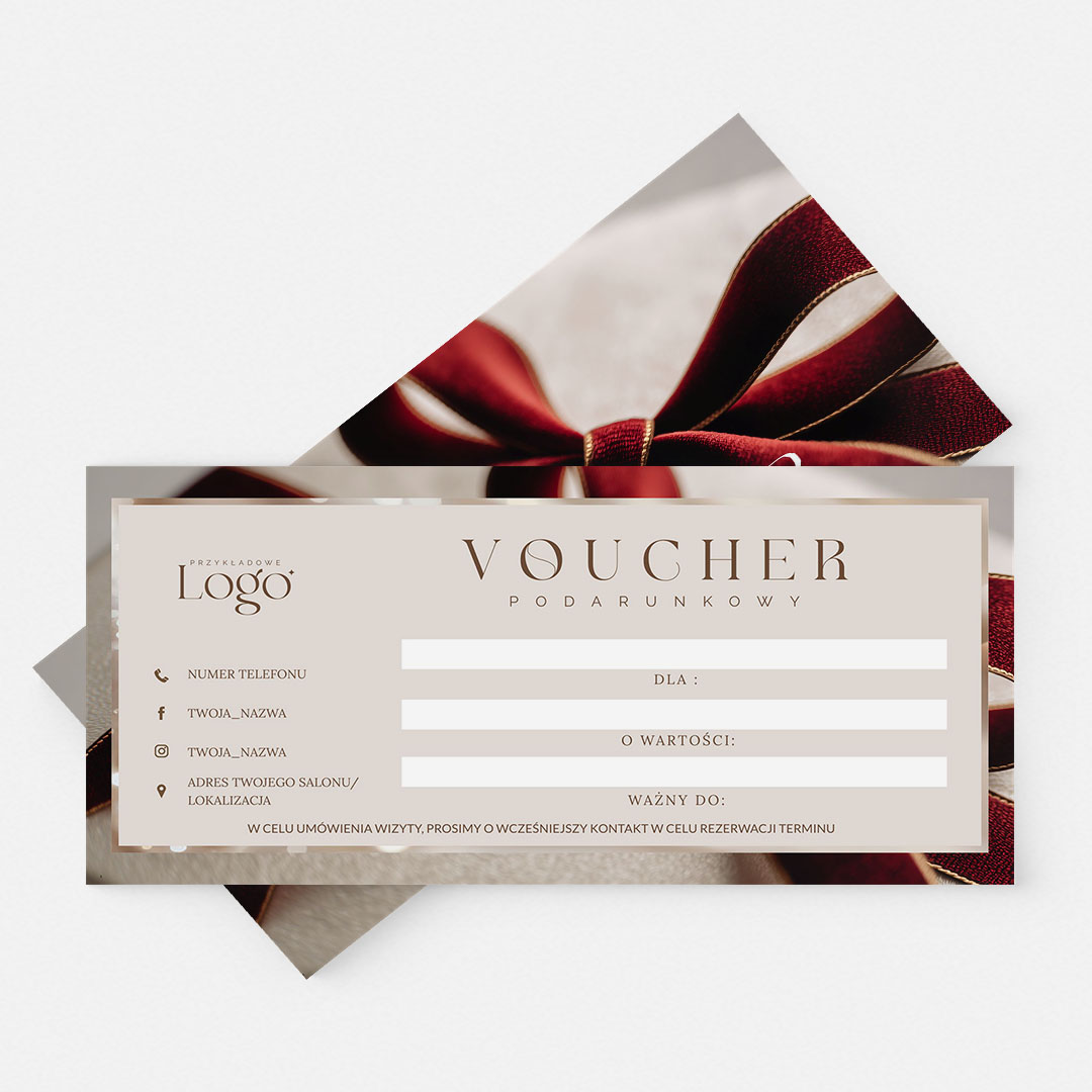 Alternative view of Świąteczne Vouchery Podarunkowe z nadrukiem logo - VCH564