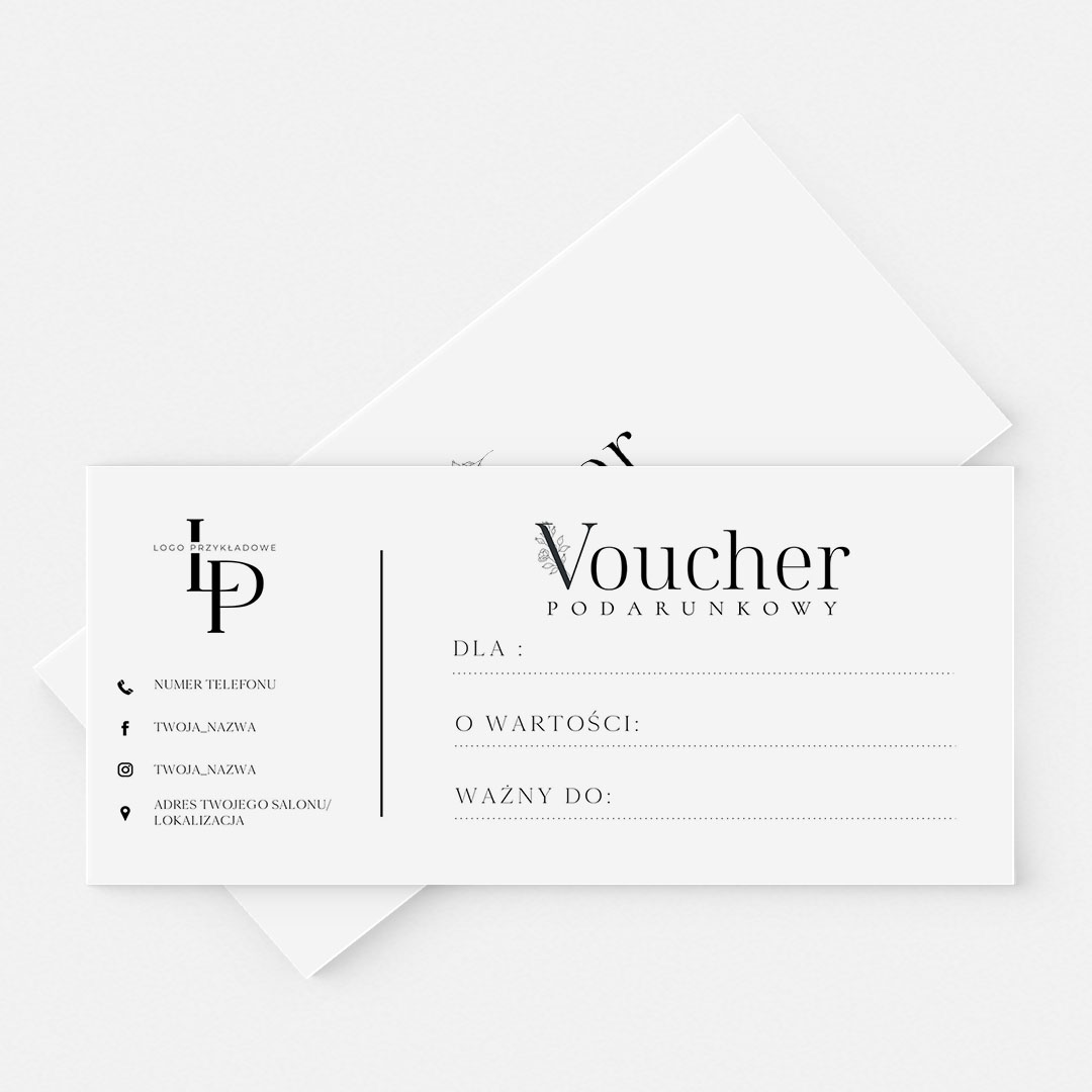 Alternative view of Minimalistyczny Voucher na produkt lub usługę - VCH577