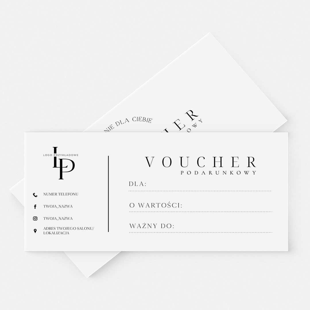 Alternative view of Minimalistyczny Voucher na produkt lub usługę - VCH579