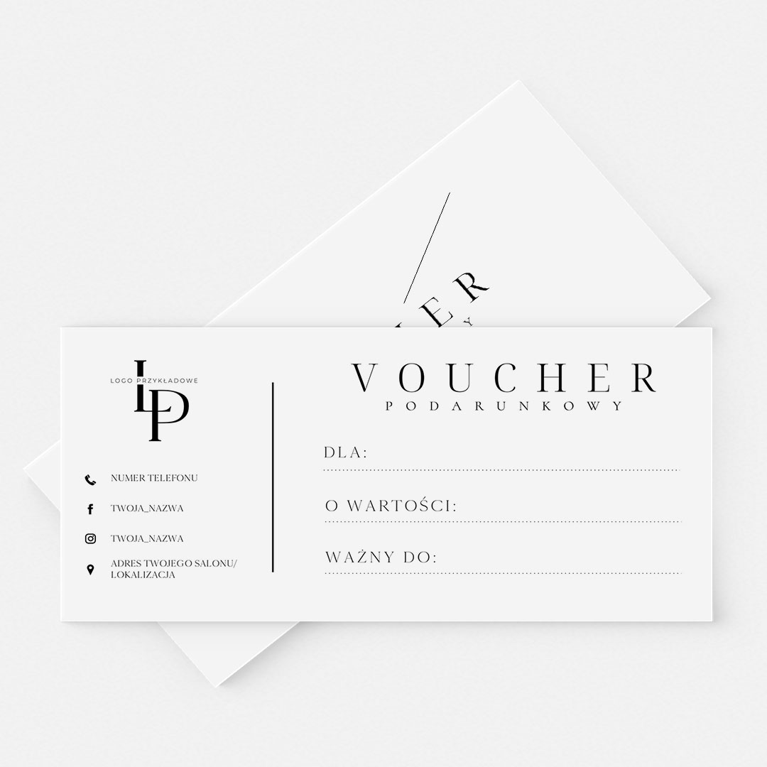 Alternative view of Minimalistyczny Voucher na produkt lub usługę - VCH580