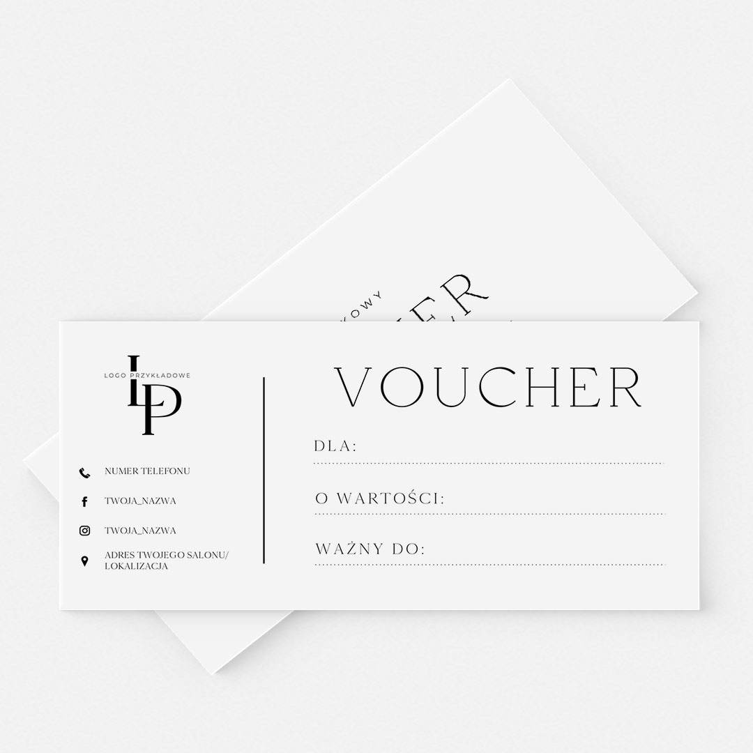 Alternative view of Nowoczesny minimalistyczny voucher podarunkowy - VCH598