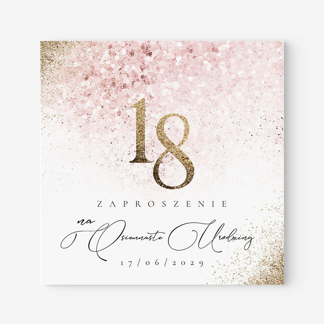 Zaproszenia na 18 urodziny dla dziewczyny - RT111