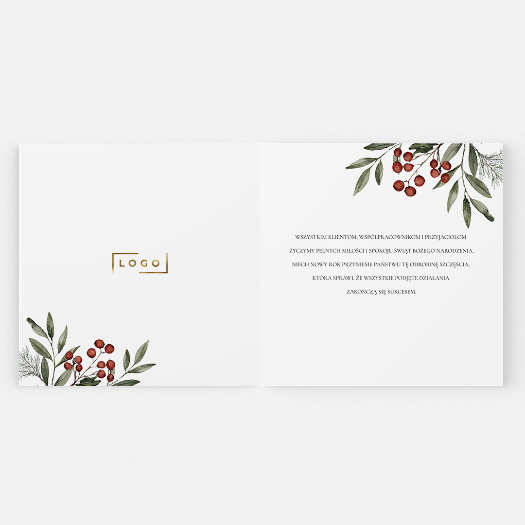 Piękne kartki świąteczne z życzeniami firmowymi – BN°719 - obrazek 2