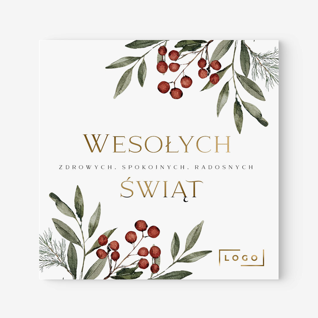 Piękne kartki świąteczne z życzeniami firmowymi – BN°719