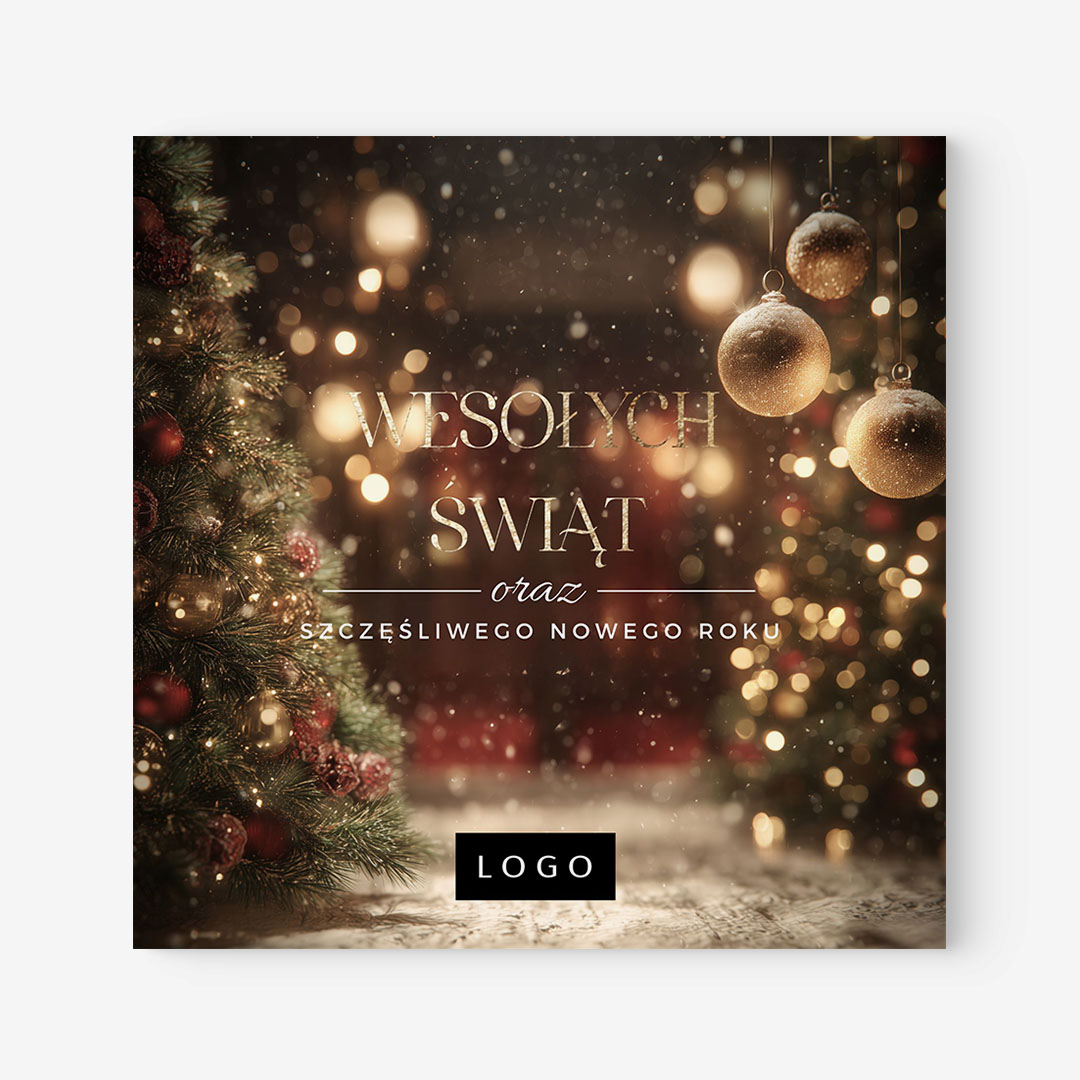 Kartki Świąteczne z logo dla firm – BN°724