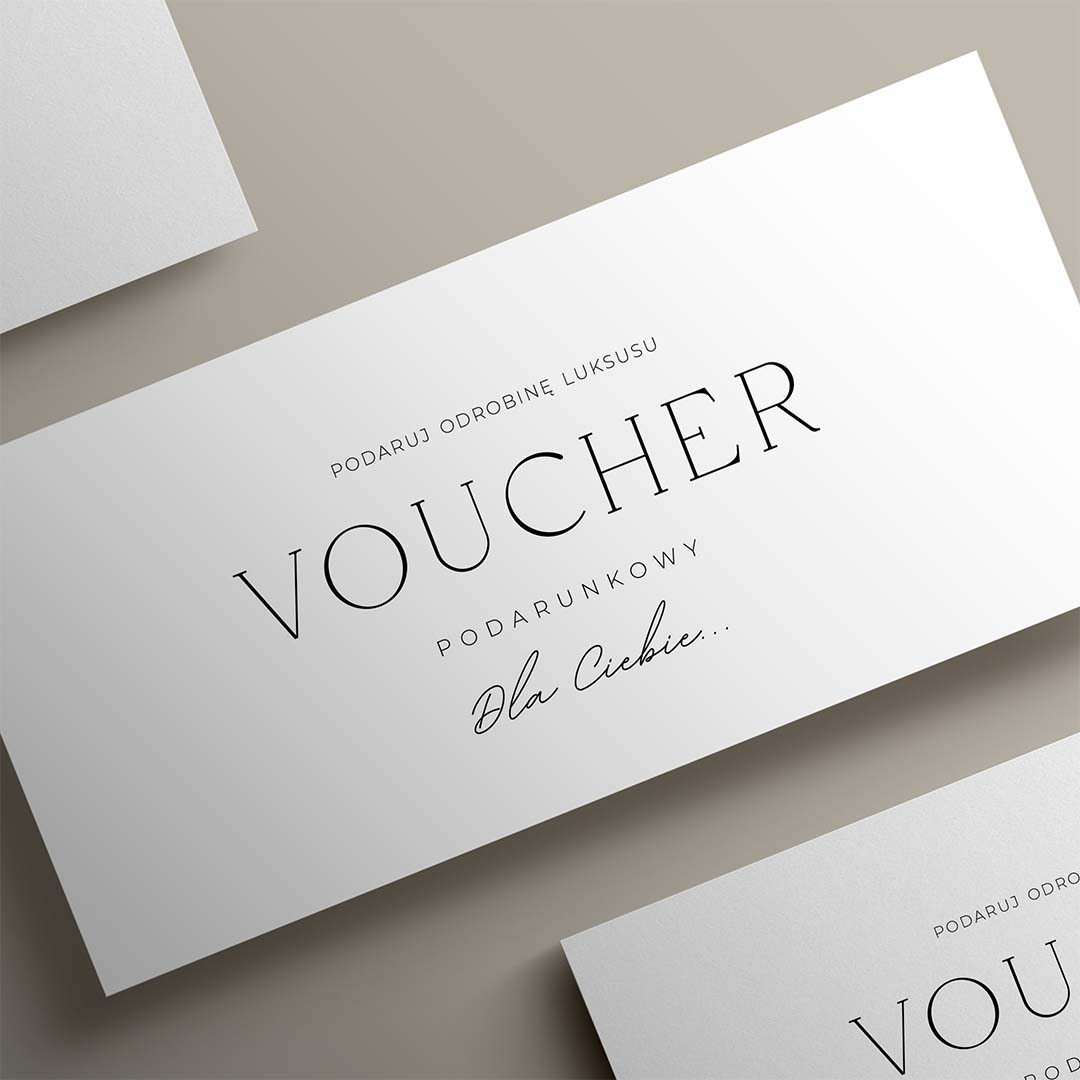 Uniwersalny, minimalistyczny voucher podarunkowy z logo - VCH595