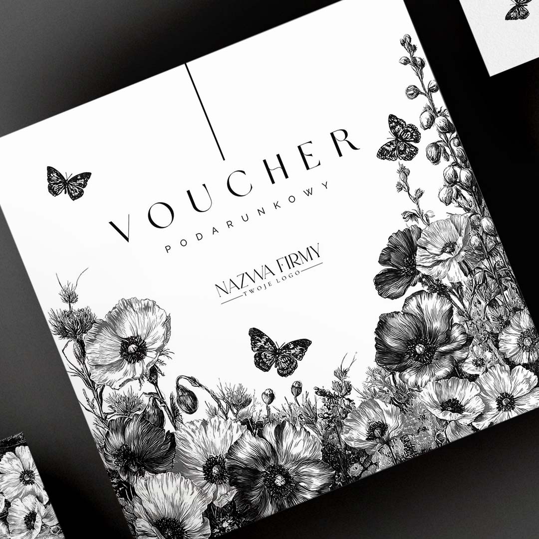 Nowoczesny minimalistyczny voucher podarunkowy - VCH592