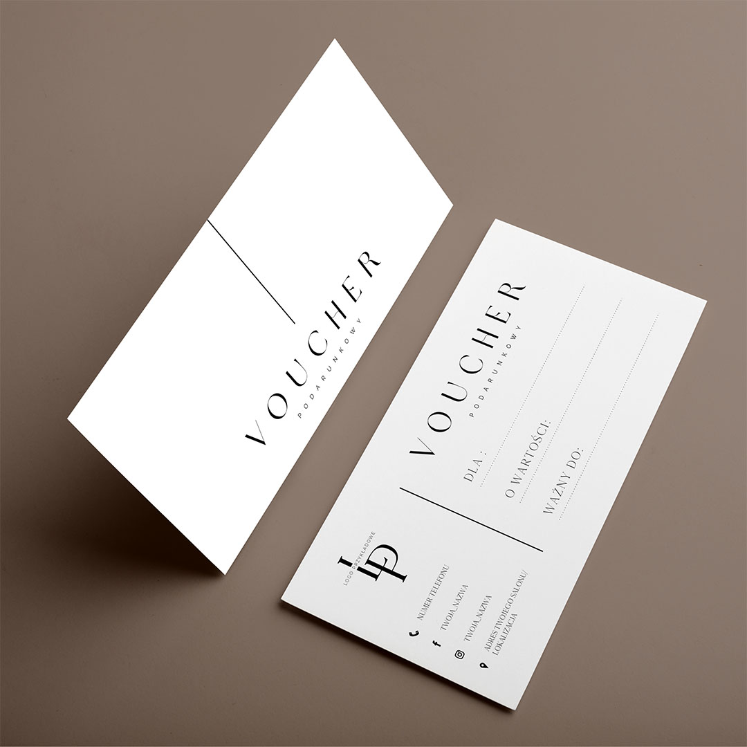 Alternative view of Minimalistyczny Voucher na produkt lub usługę - VCH570