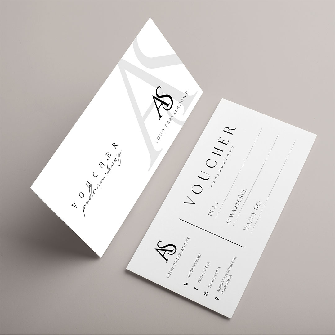 Alternative view of Minimalistyczny Voucher na produkt lub usługę - VCH571