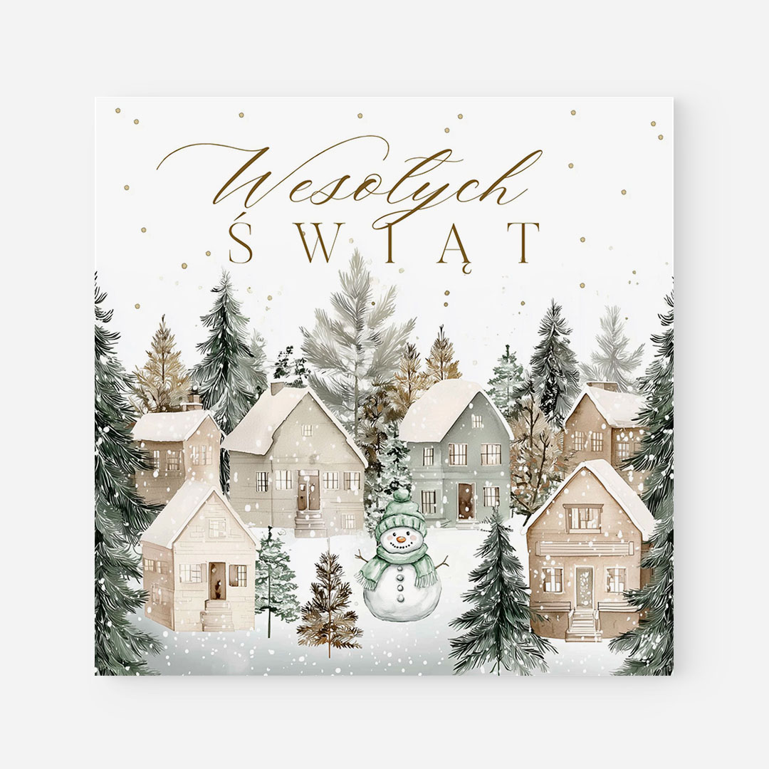 Personalizowane Kartki Świąteczne z logo dla firm – BN°728