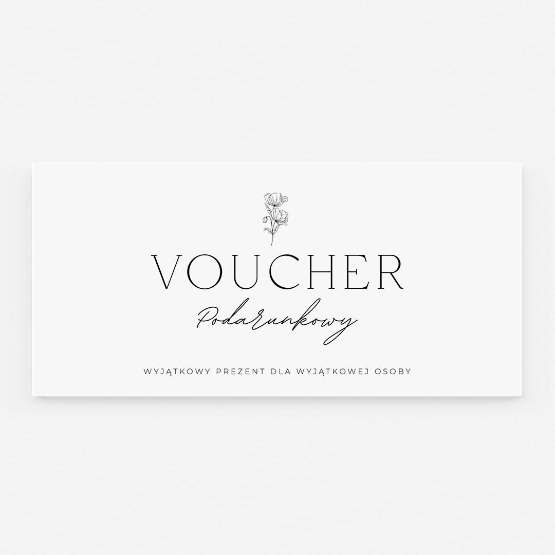Nowoczesny minimalistyczny voucher podarunkowy - VCH597