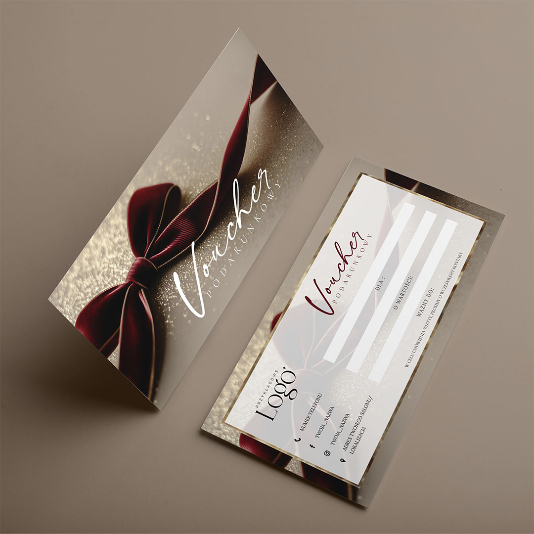 Alternative view of Świąteczne Vouchery Podarunkowe z nadrukiem logo - VCH568