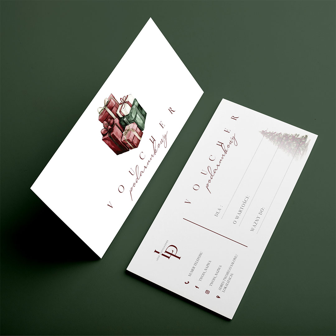 Alternative view of Świąteczne Vouchery Podarunkowe z nadrukiem logo - VCH572