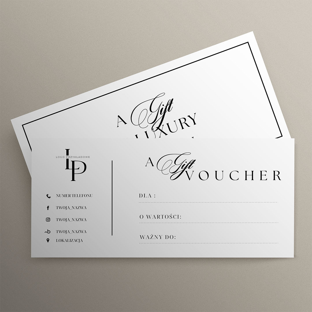 Alternative view of Nowoczesny minimalistyczny voucher podarunkowy - VCH590