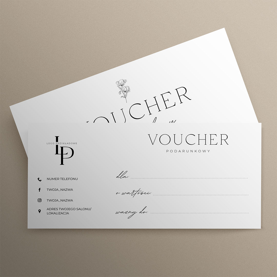 Alternative view of Nowoczesny minimalistyczny voucher podarunkowy - VCH597