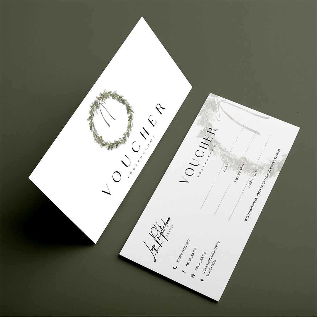 Alternative view of Świąteczne Vouchery Podarunkowe z nadrukiem logo - VCH569